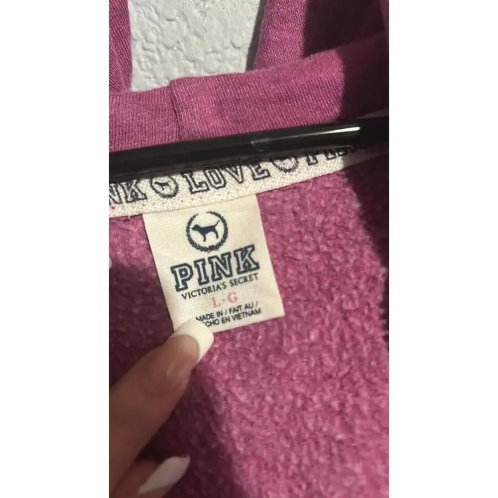 Victoria's Secret Pink Hoodie - Purple and White - Picture 8 of 8